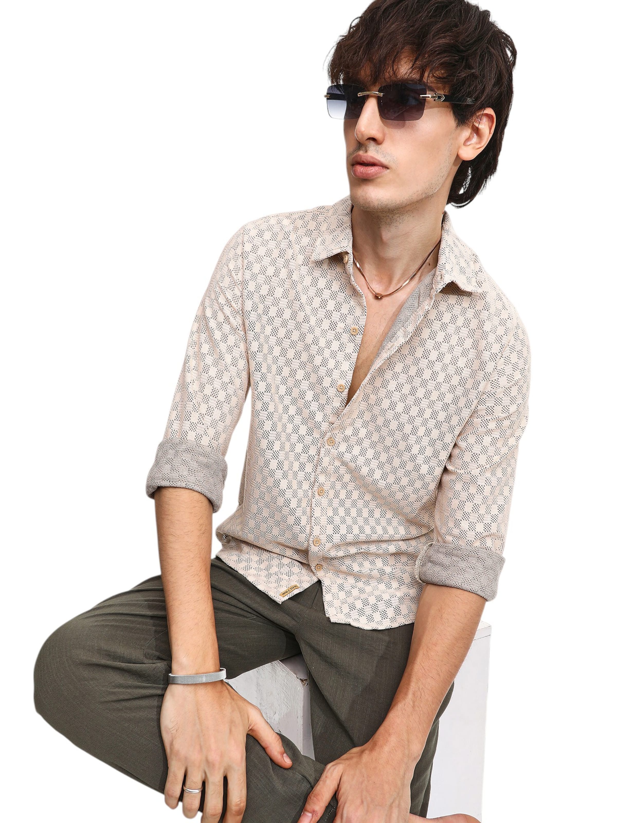 bēšs Campus Sutra Standarta piegriezums Krekls 'Whitney'