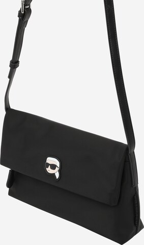 Karl Lagerfeld - Mala de ombro 'Ikonik 2.0' em preto: frente