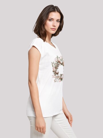 F4NT4STIC Shirt 'Osterkranz Eierkranz Blumenring' in White