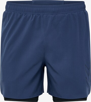 Hummel Workout Pants 'FAST ' in Blue: front