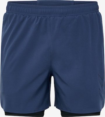 Hummel Regular Workout Pants 'FAST ' in Blue: front