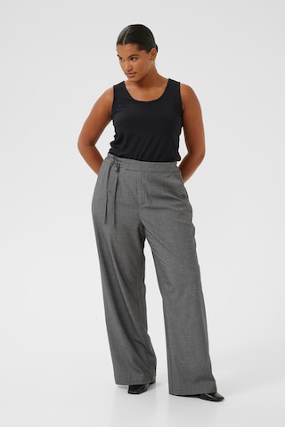 Wide Leg Pantalon KAFFE CURVE en gris