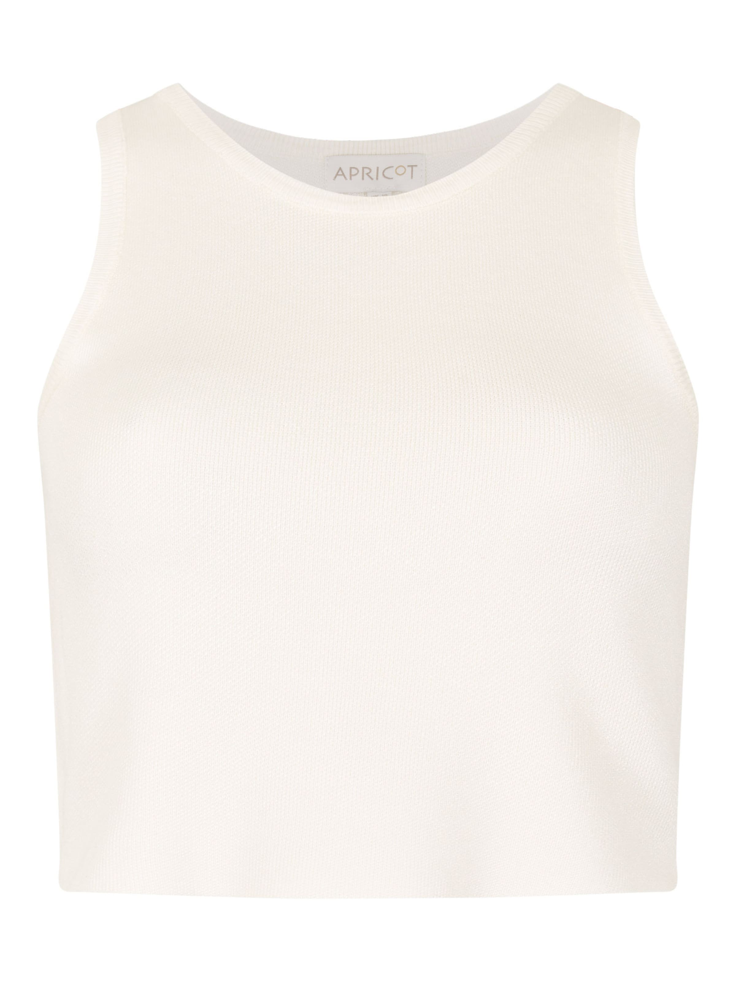 Apricot Haut ' ' en blanc, Vue avec produit