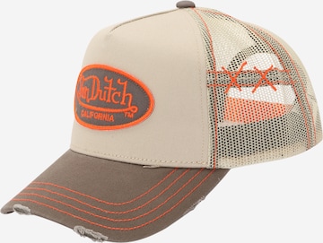 Cappello da baseball di Von Dutch Originals in beige: frontale