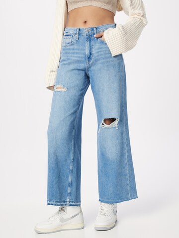 Wide leg Jeans de la GAP pe albastru: față