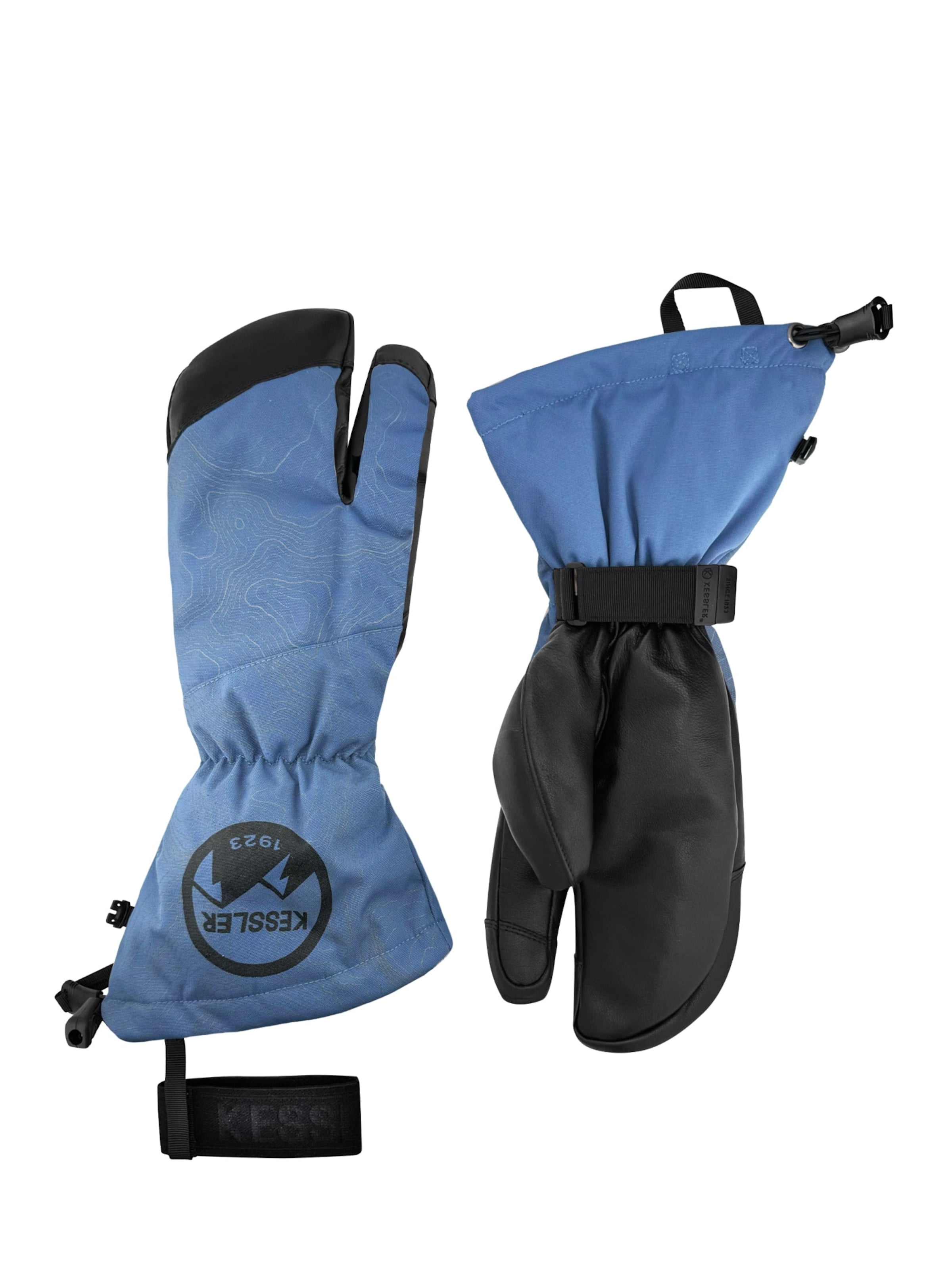 KESSLER Full Finger Gloves in Blue: front