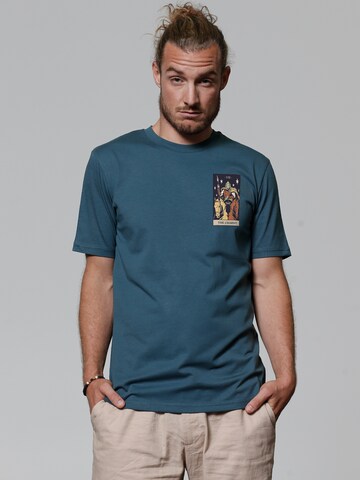 Watapparel Shirt 'Tarot - The Chariot' in Blue: front