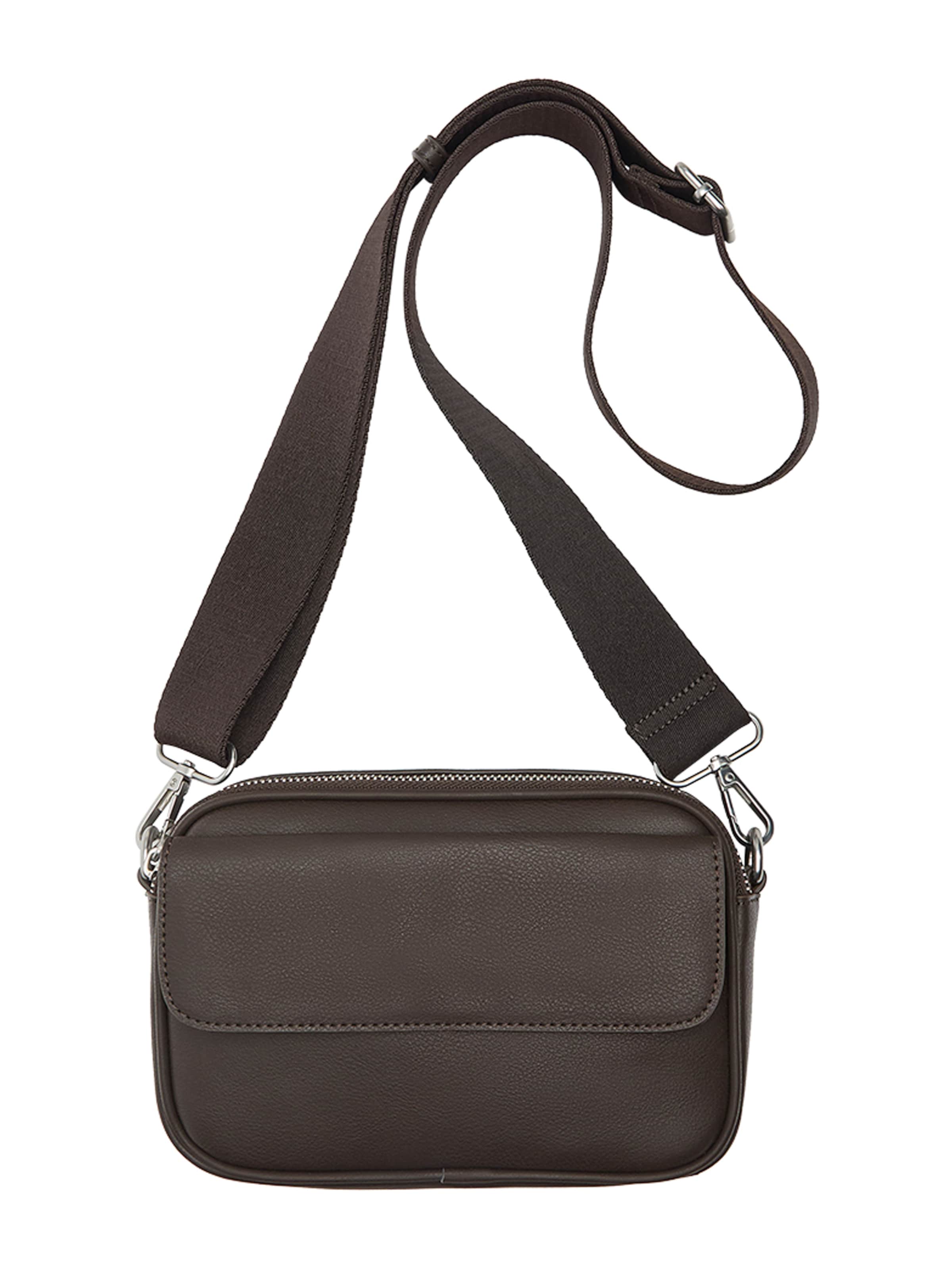 Pull&Bear Чанта с презрамки в кафяво: отпред