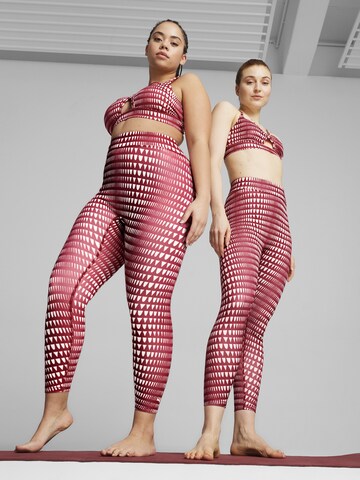 PUMA Skinny Workout Pants 'LEMLEM' in Red: front