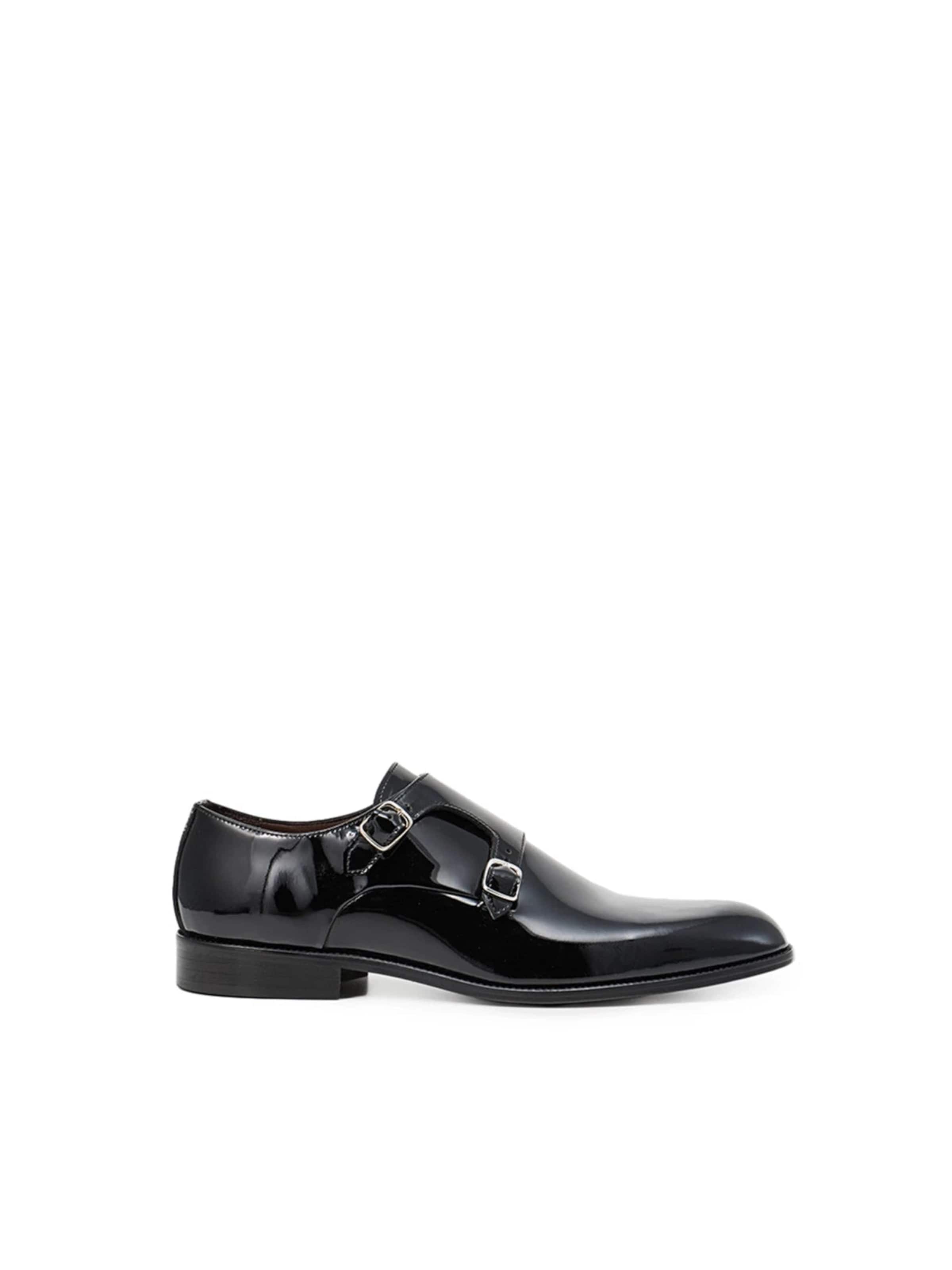 Scarpa stringata 'Dario Double Monk Strap' di Jerelyn Creado in nero: frontale
