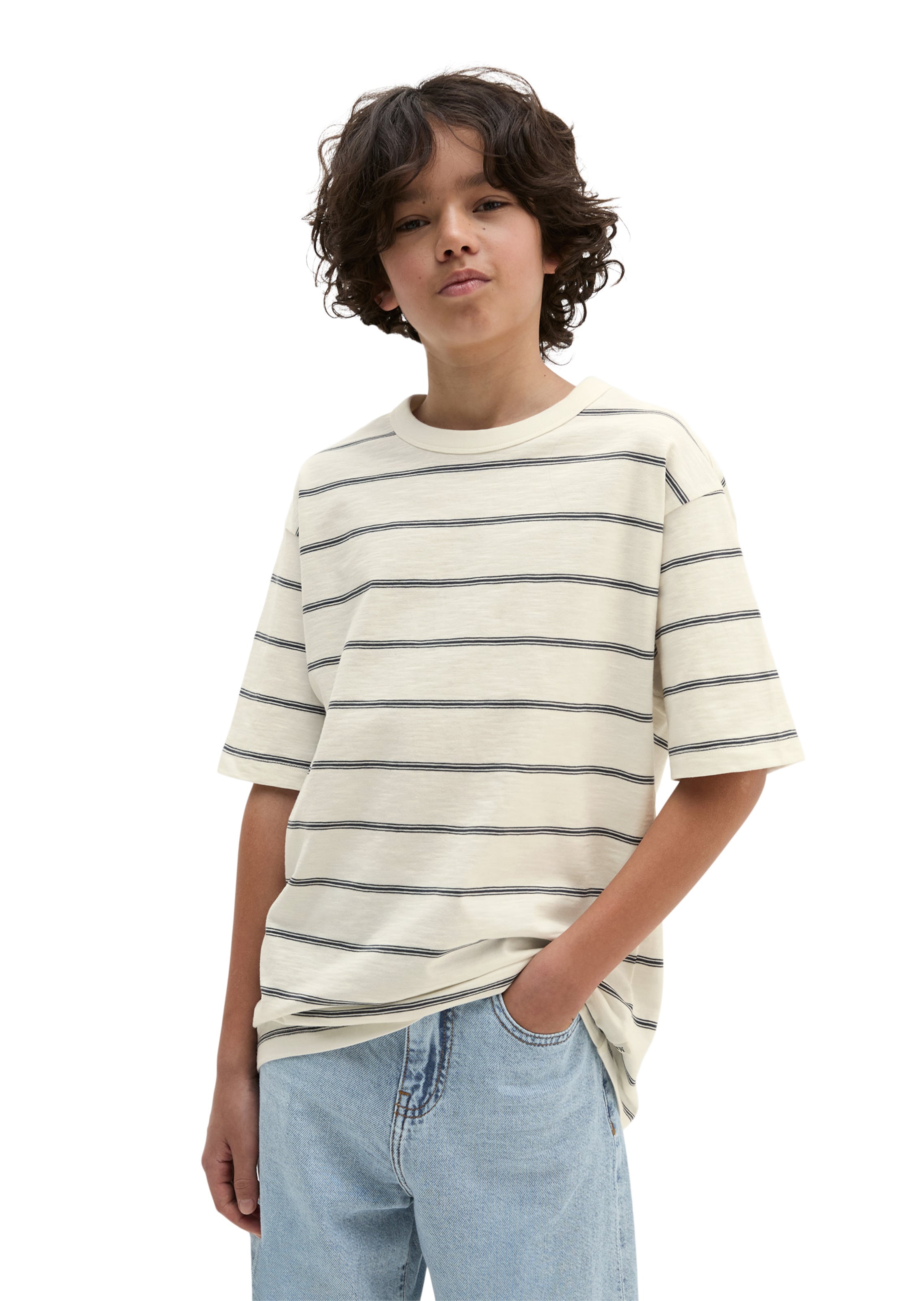 T-Shirt ' aus reiner Bio-Baumwolle ' Marc O'Polo en blanc : devant