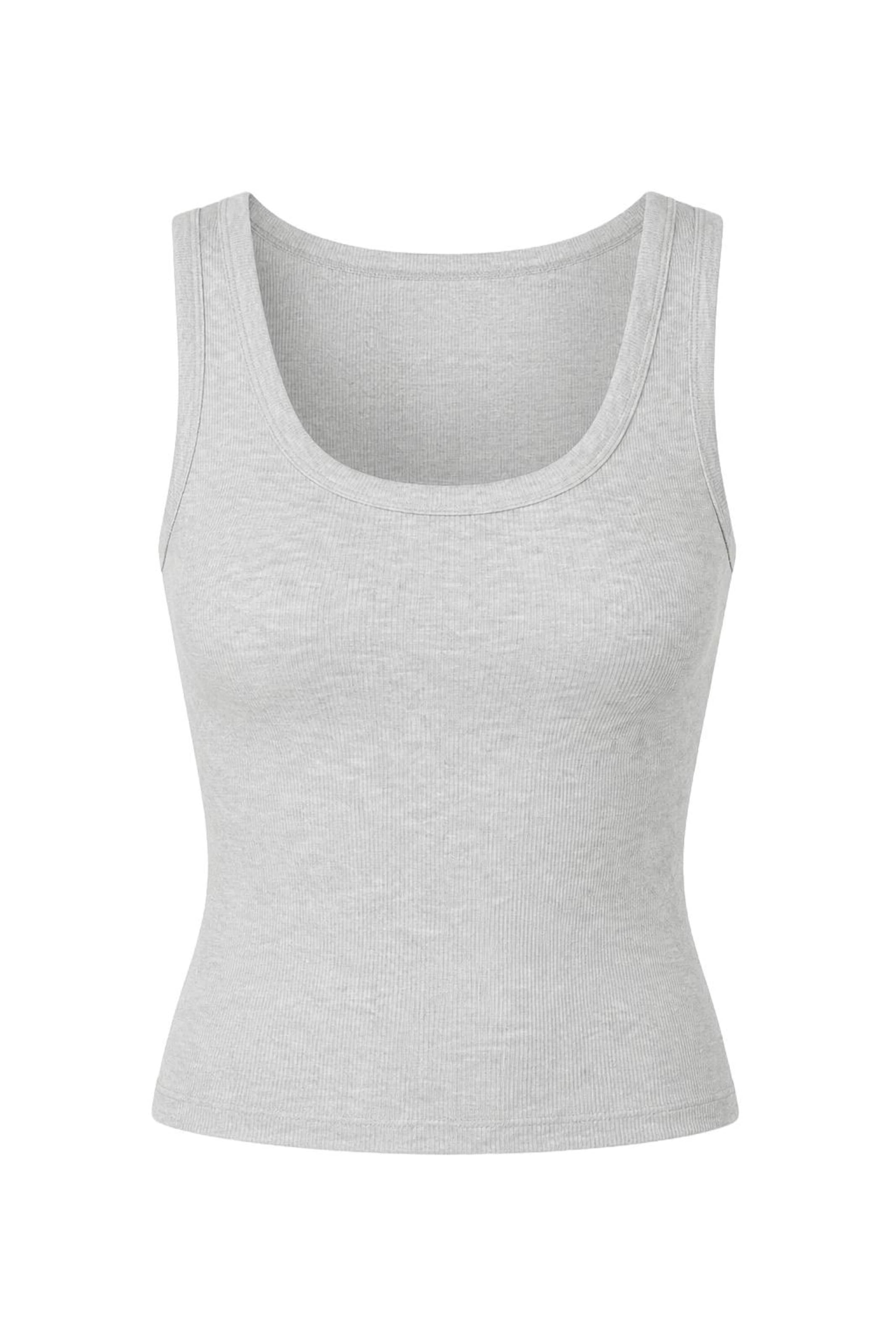 Alexa Dash Top in Grey: front