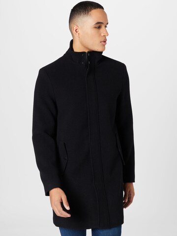 Only & Sons Between-seasons coat 'DEVON' in Black: front