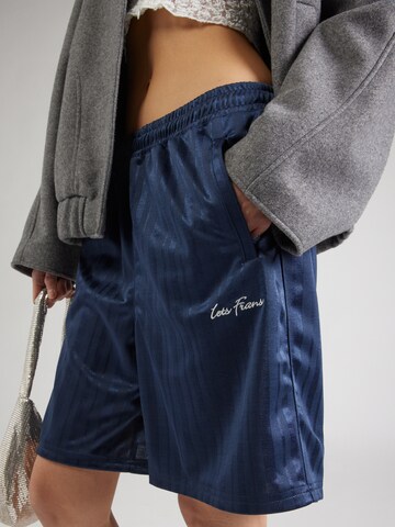 iets frans Loose fit Trousers 'HARRI' in Blue