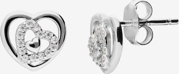 Lucardi Earrings in Silver: front