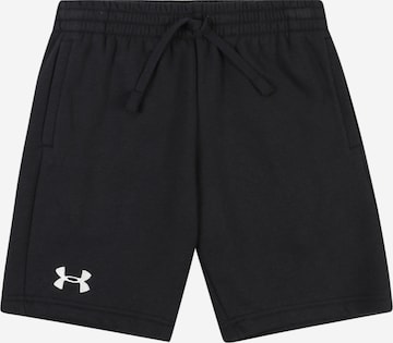 UNDER ARMOUR Regular Workout Pants 'Rival' in Black: front
