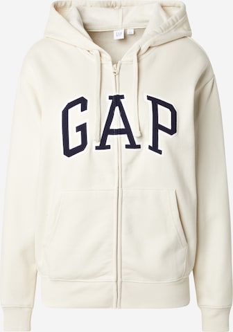 Veste de survêtement 'HERITAGE' GAP en beige : devant