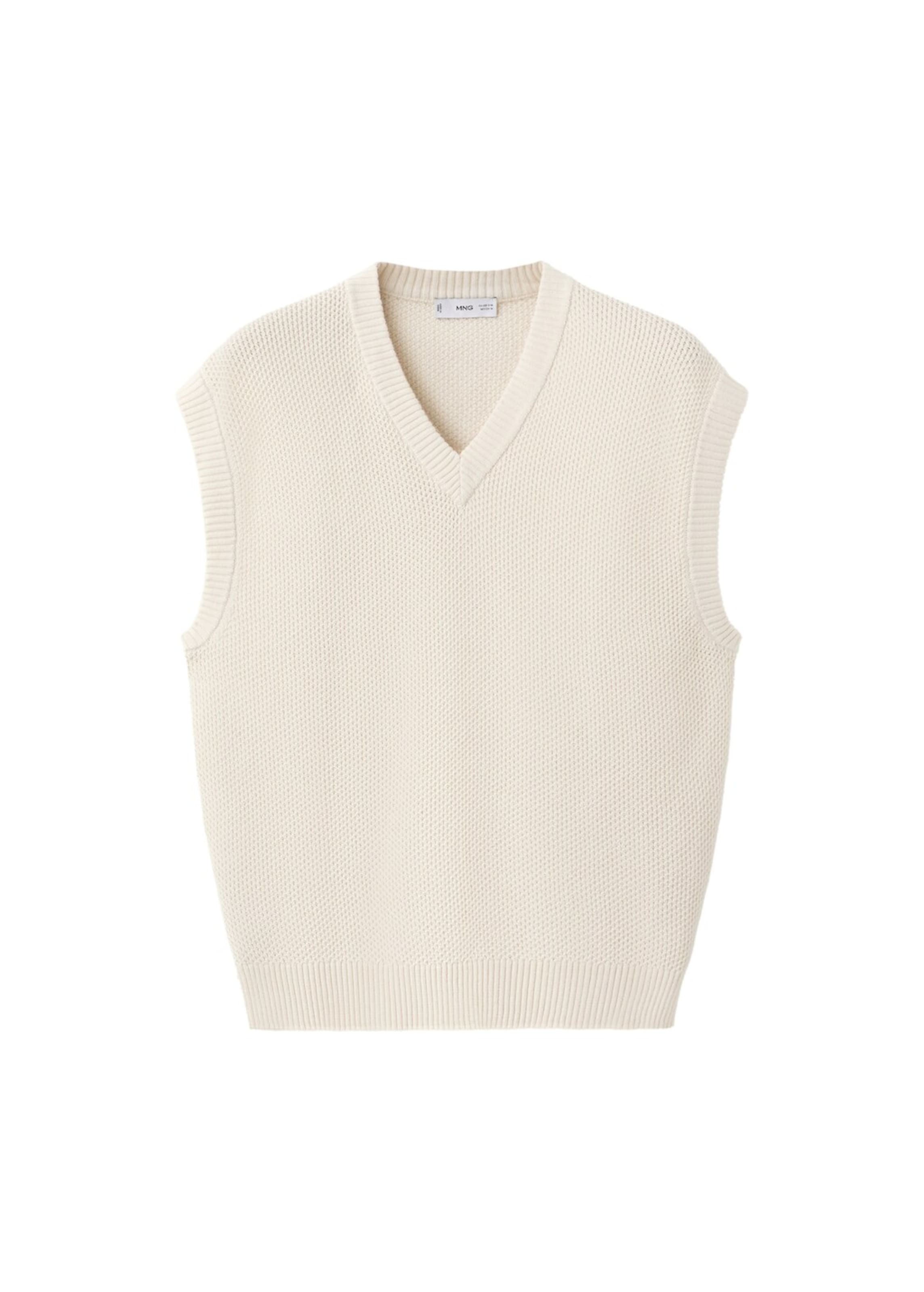 MANGO MAN Pullunder 'Salsav' in Beige: Vorderseite