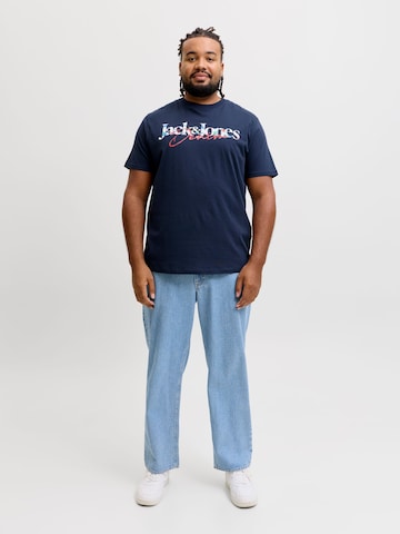 Jack & Jones Plus Tričko 'JJTom' – modrá