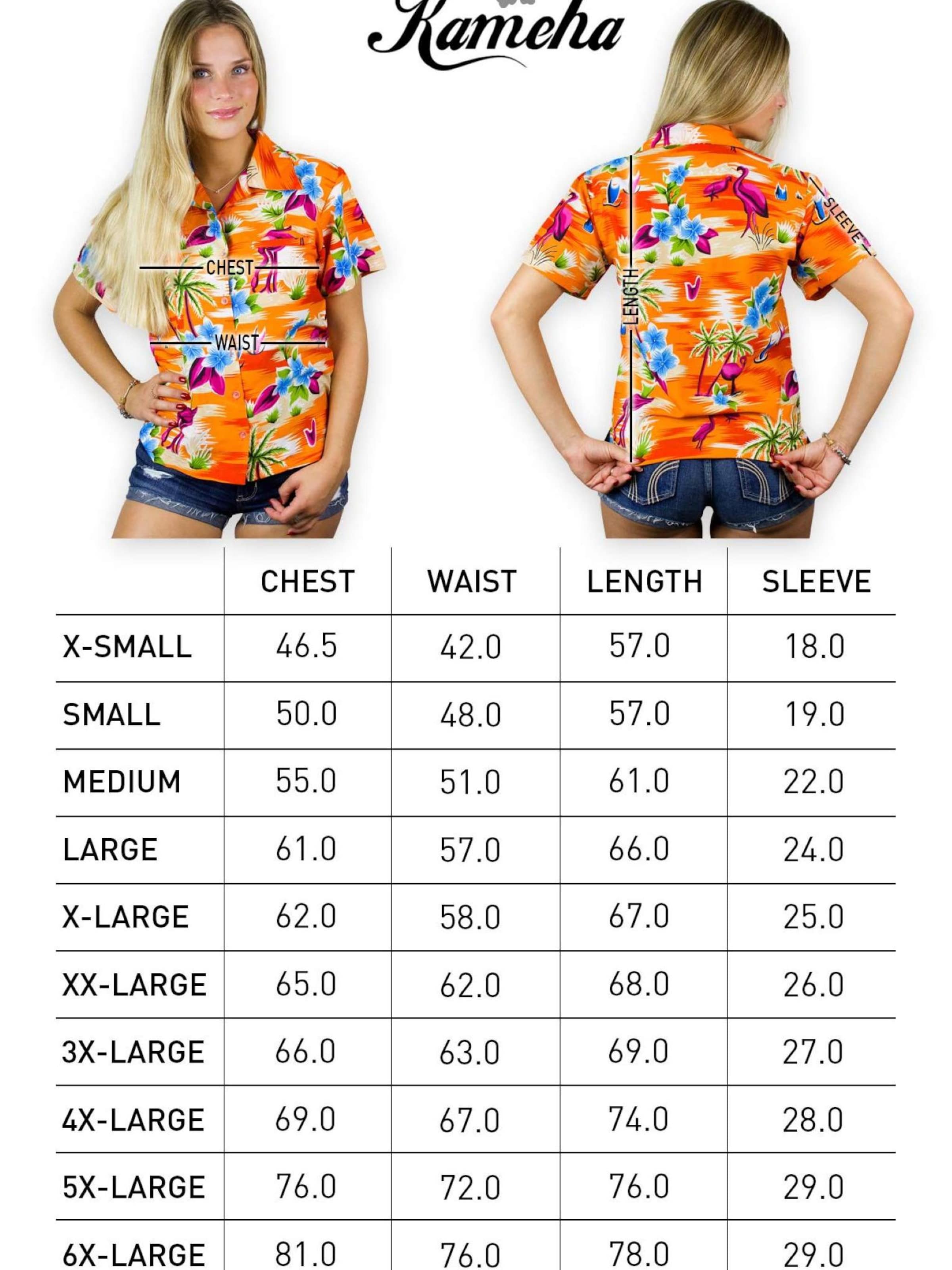 Camicia da donna 'Flamingos' di King Kameha in arancione