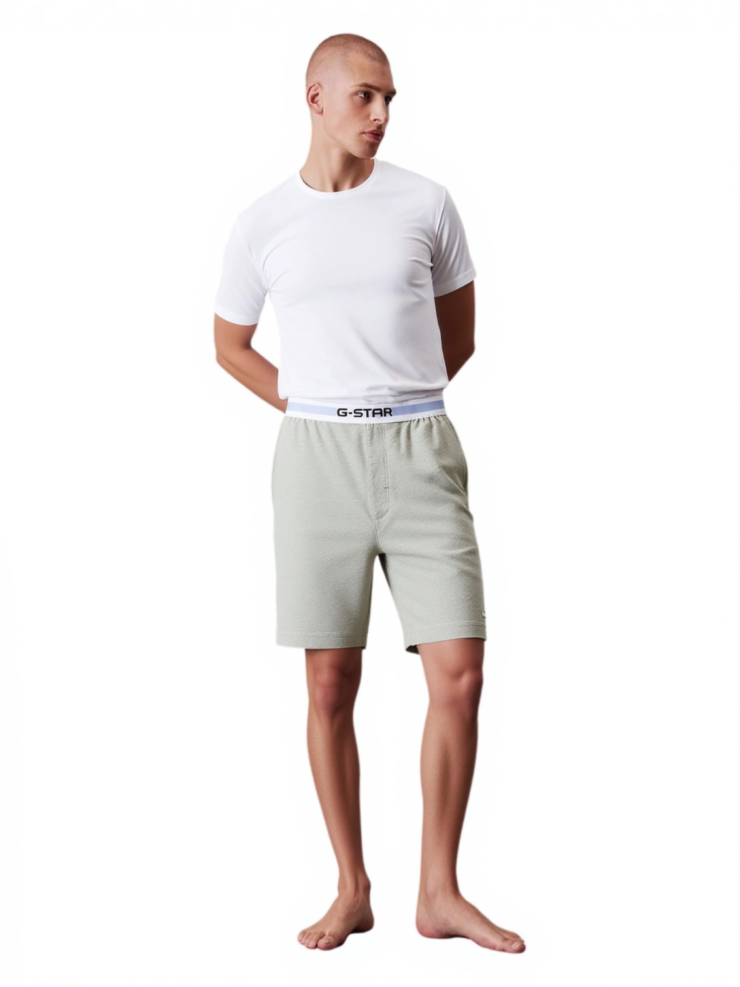 G-STAR Pyžamo krátké 'Slate' – bílá