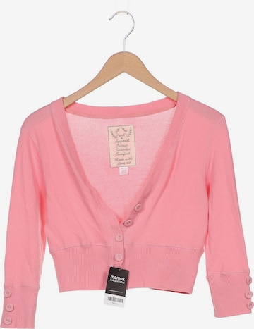 KnowledgeCotton Apparel Strickjacke M in Pink: predná strana