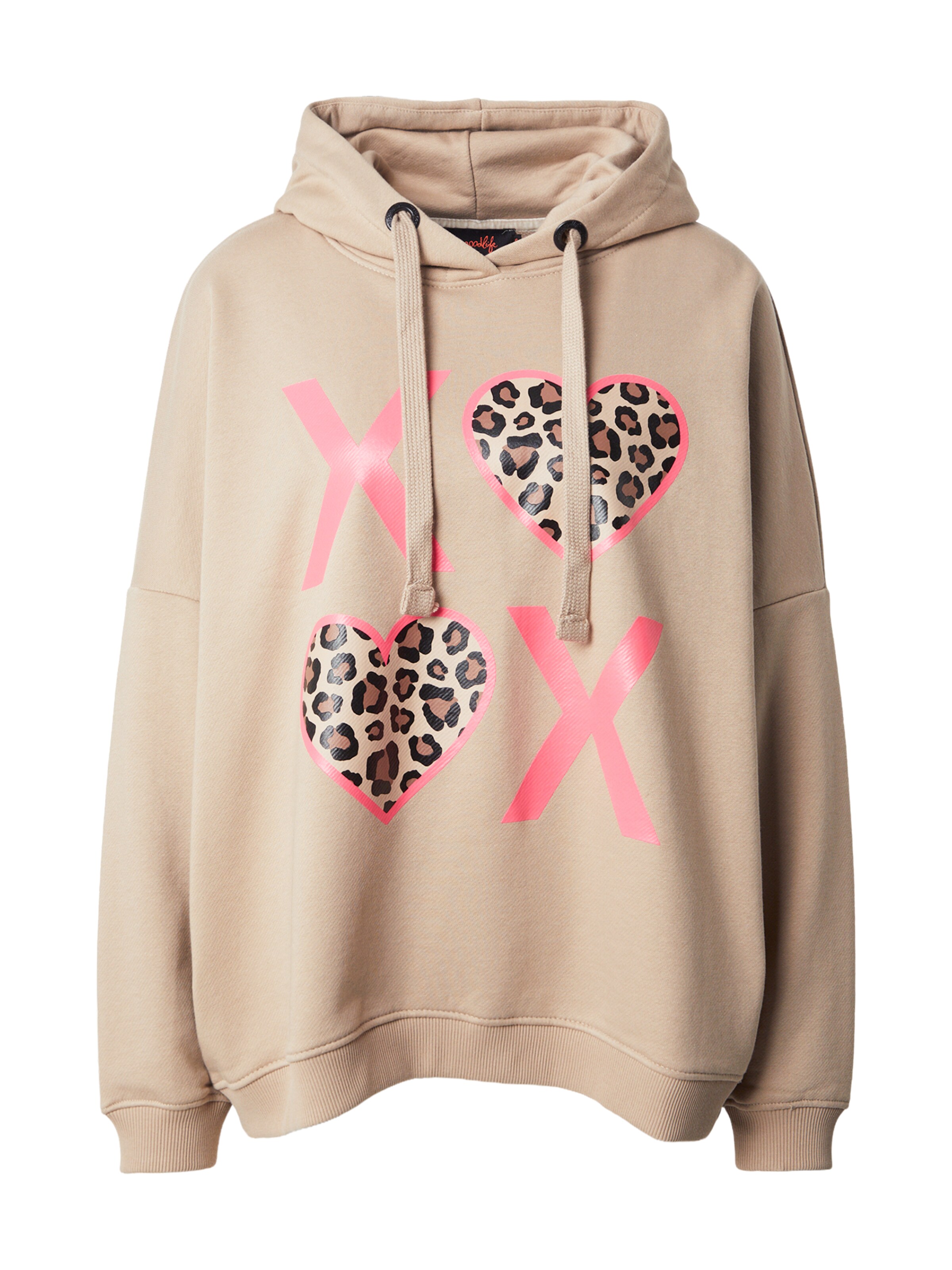 miss goodlife - Sudadera 'XO' en beige: frente