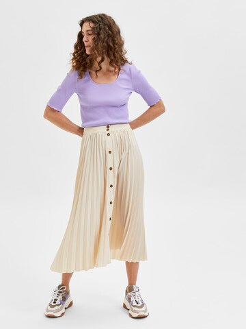 SELECTED FEMME Skirt 'Yosia' in Beige