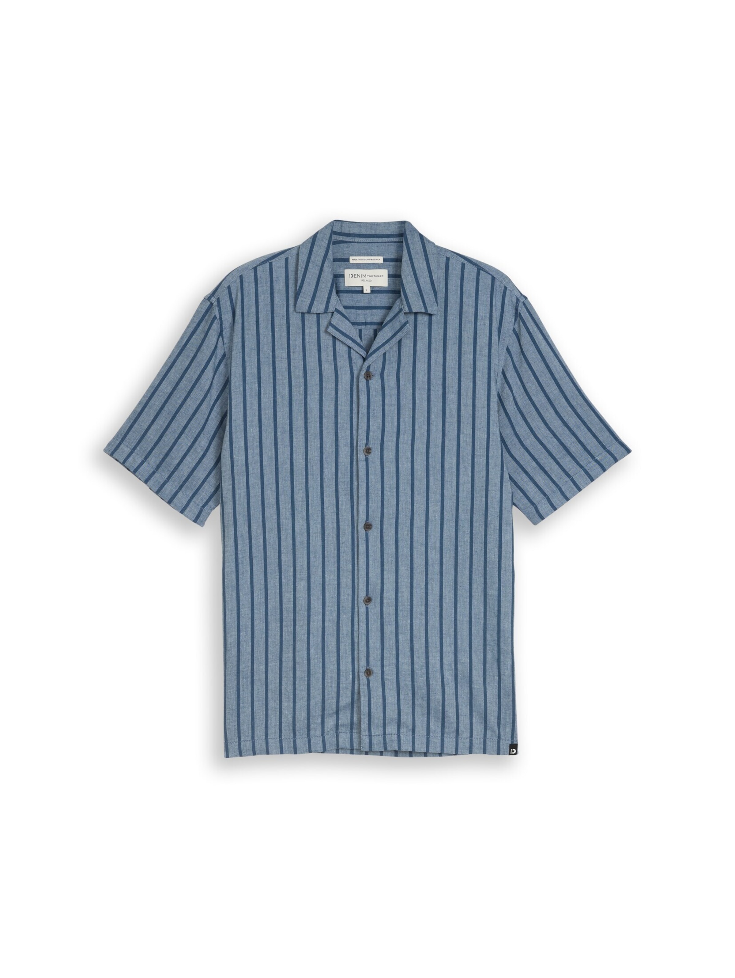 TOM TAILOR DENIM Comfort fit Button Up Shirt in Blue: front