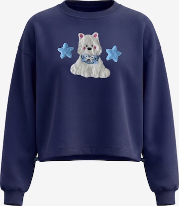 Sweat-shirt MYMO en bleu : devant