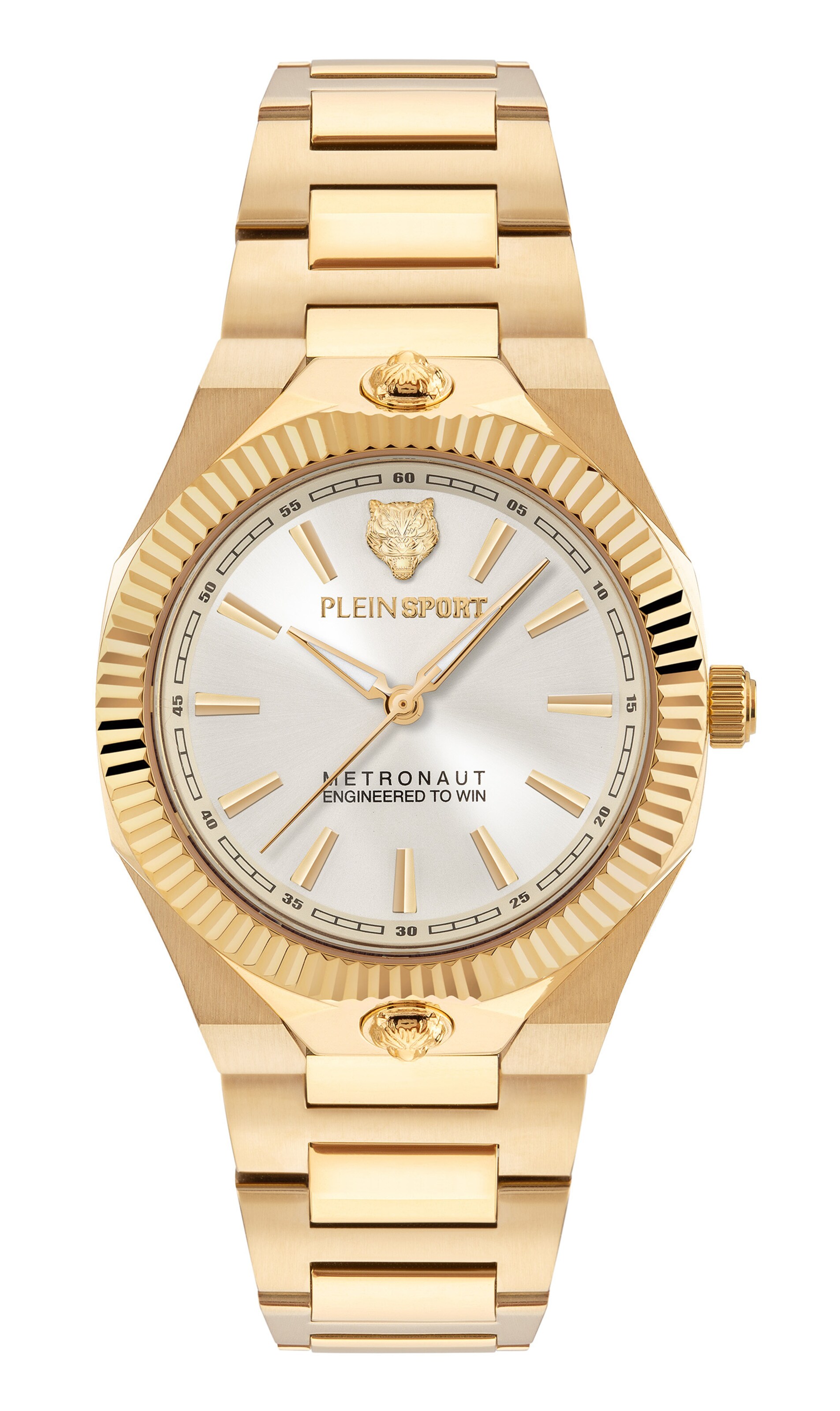 Plein Sport Analoguhr 'METRONAUT' in Gold: Vorderseite