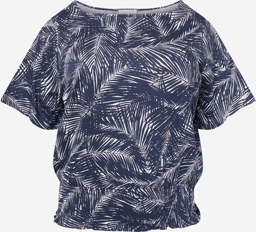 Michael Kors Plus Shirt 'PALM' in Blauw: voorkant