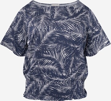 T-shirt 'PALM' Michael Kors Plus en bleu : devant