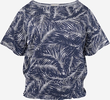 Michael Kors Plus T-shirt 'PALM' i blå: framsida