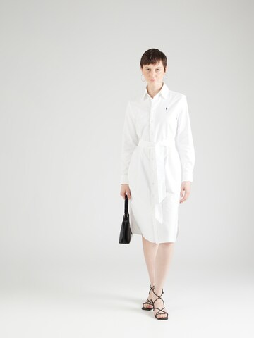 Polo Ralph Lauren Shirt dress in White: front