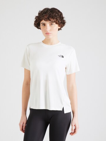 T-shirt fonctionnel THE NORTH FACE en blanc : devant