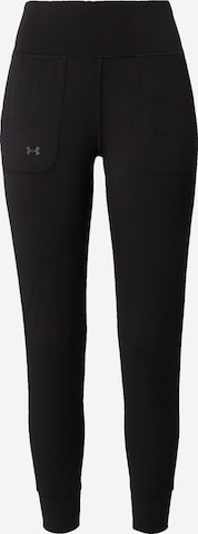 UNDER ARMOUR Tapered Workout Pants 'Motion' in Black: front