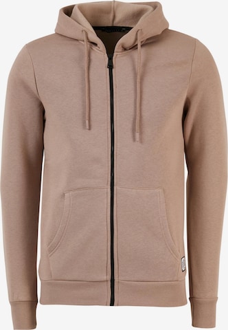 Buratti Zip-Up Hoodie in Beige: front