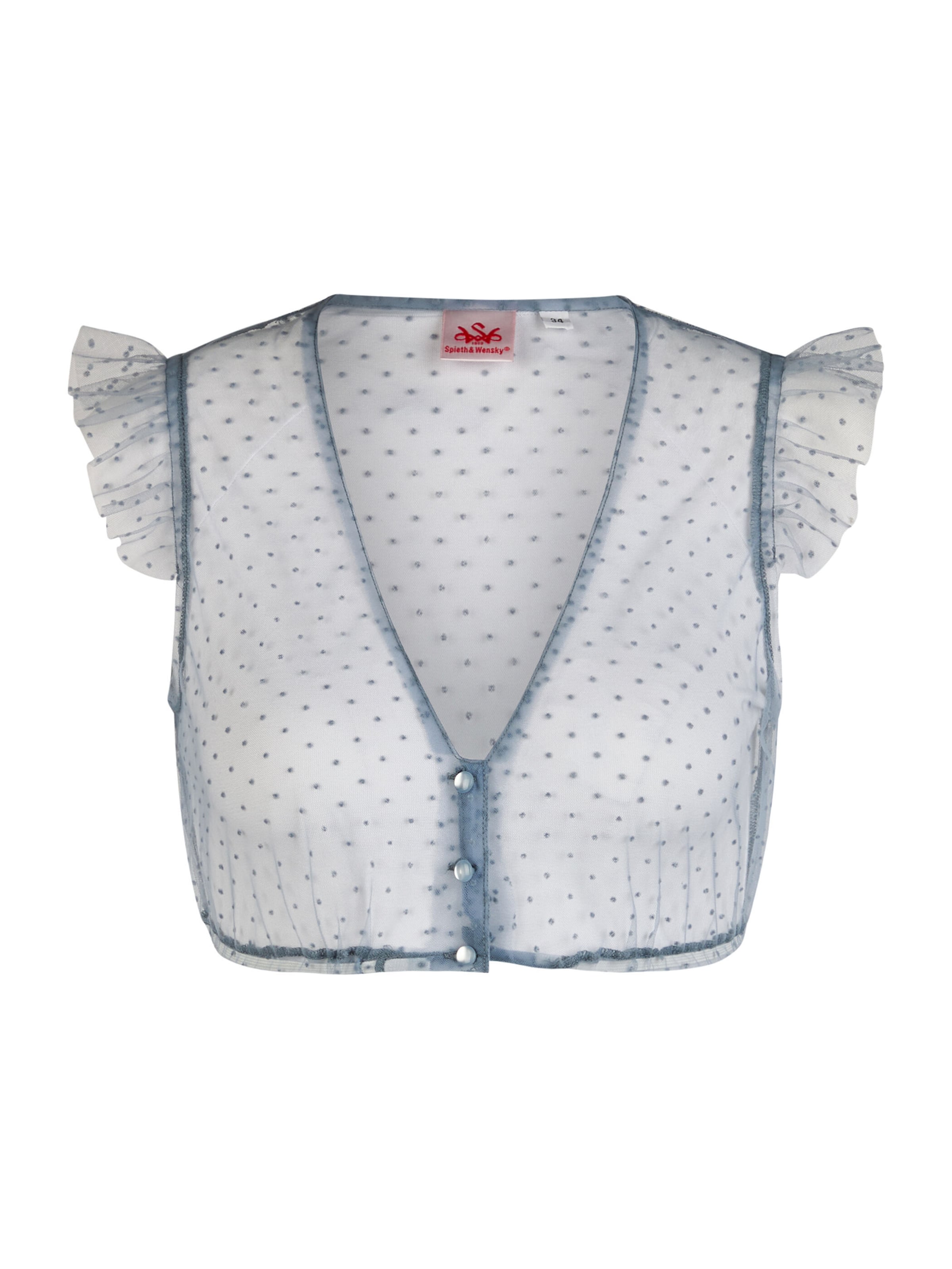 Blouse folklorique 'Genta' SPIETH & WENSKY en bleu : devant