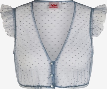 Blouse folklorique 'Genta' SPIETH & WENSKY en bleu : devant