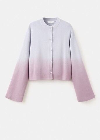 MANGO Knit Cardigan in Purple