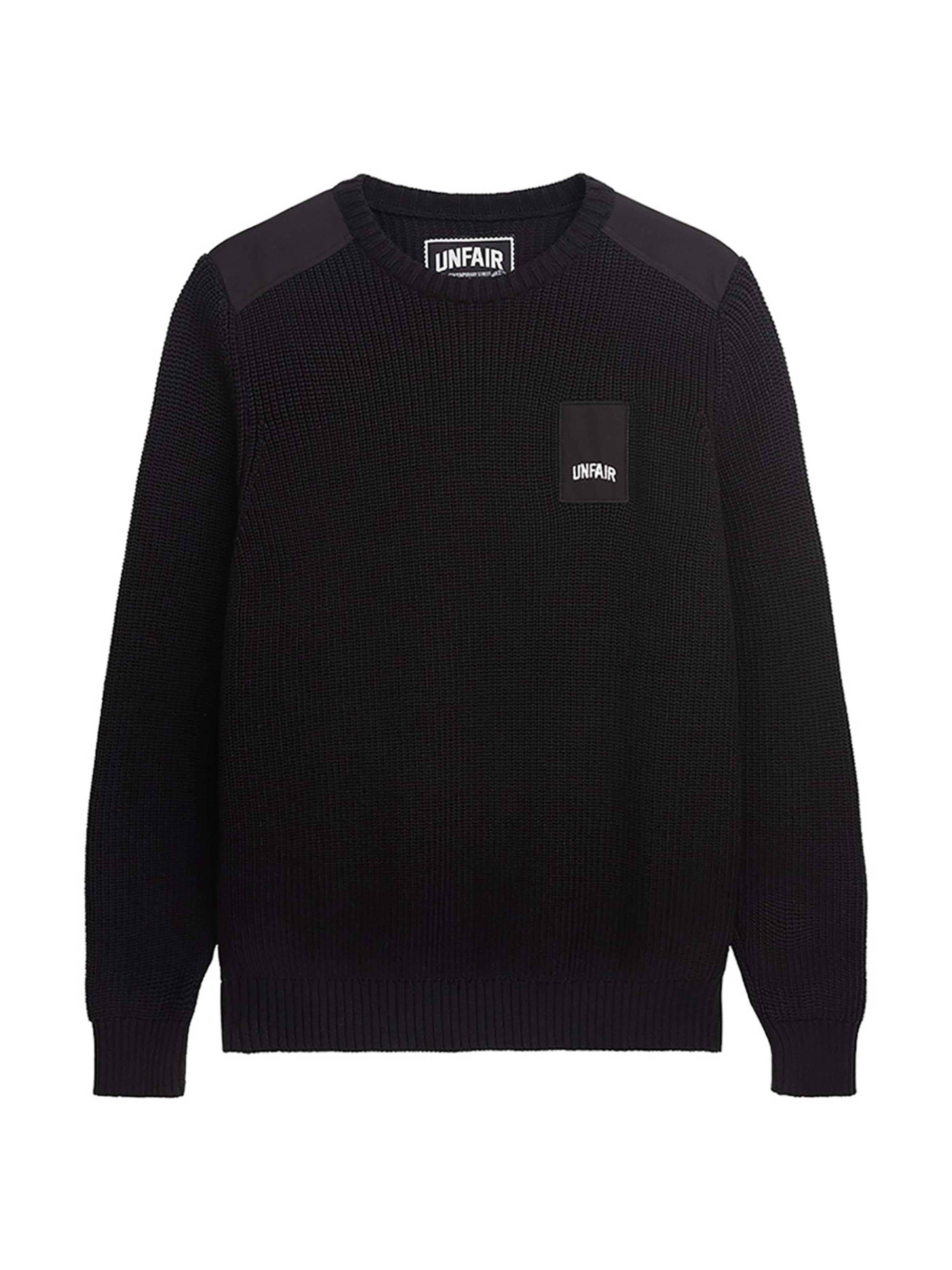 Unfair Athletics Sweater 'Patch Knightwear' in Black: front