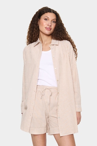 SAINT TROPEZ Blouse in Beige: front