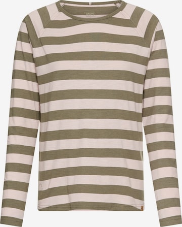 CAMEL ACTIVE Gestreiftes Langarmshirt mit Raglanärmeln in Pink: Vorderseite