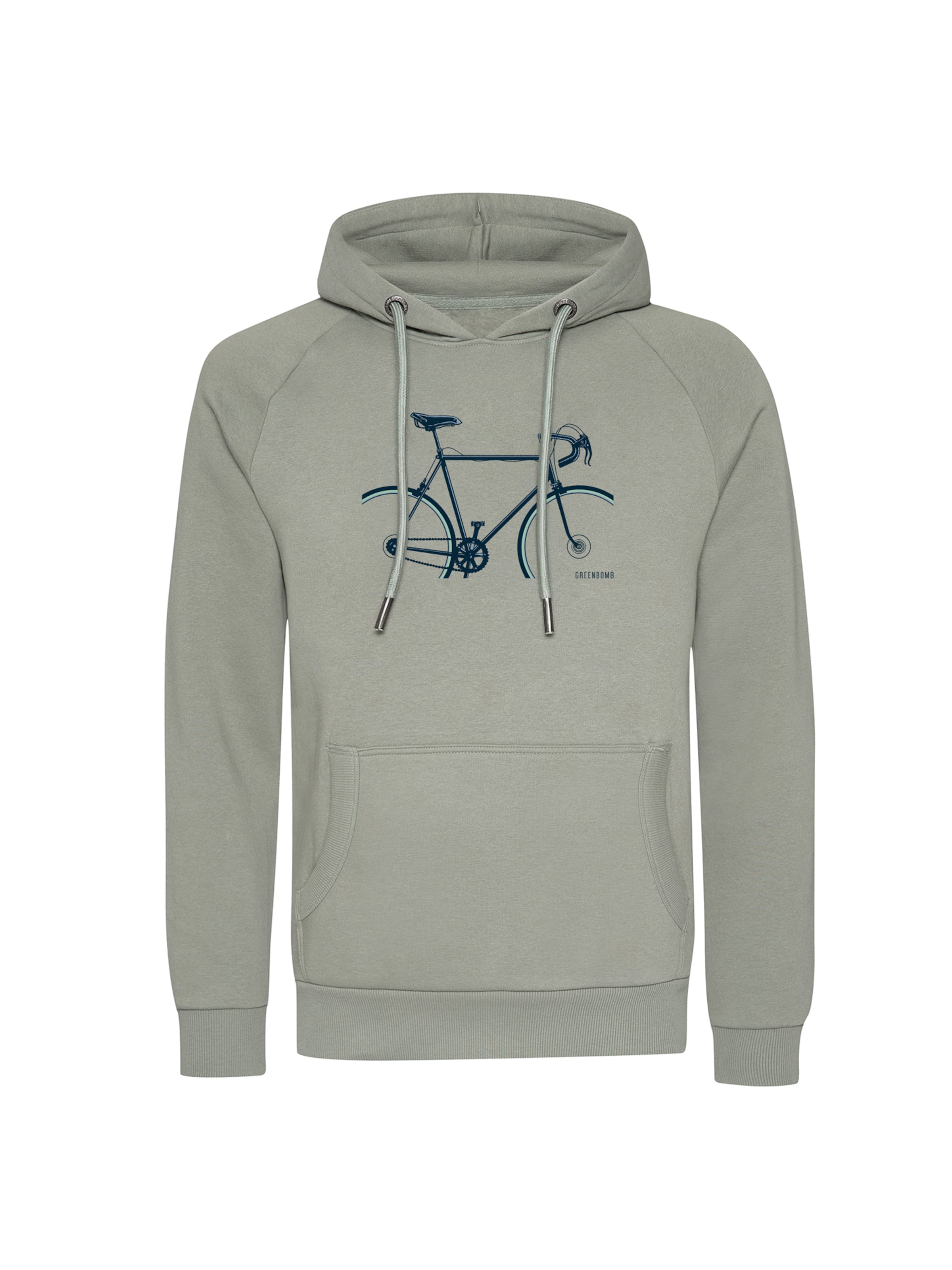 Felpa ' Trek  Bike Crop ' di GREENBOMB in grigio: frontale