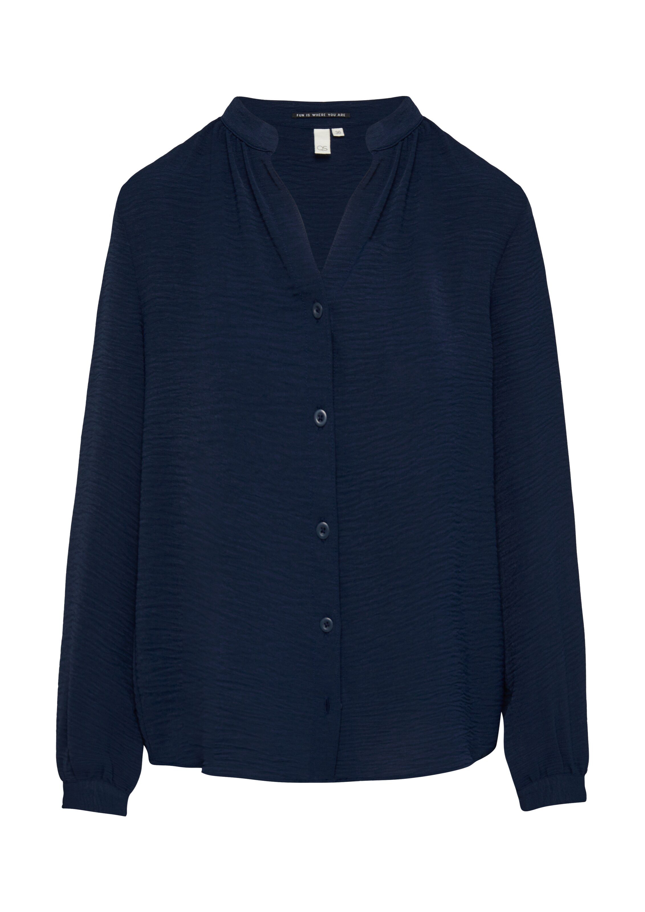 QS Blouse in Blauw: voorkant