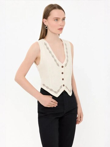 Hiccup Weste in Beige: Vorderseite