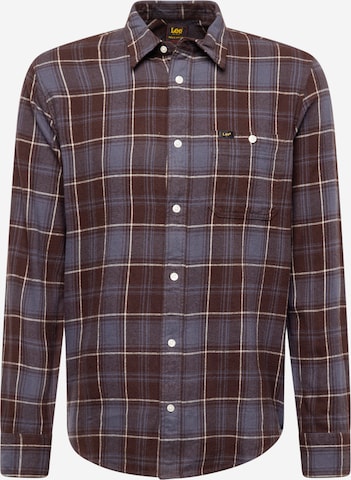 Lee Regular fit Button Up Shirt 'LEESURE' in Blue: front