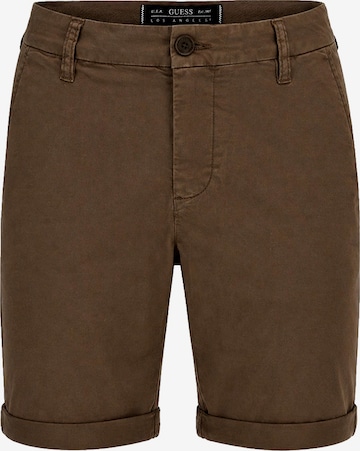 GUESS Slimfit Housut 'Myron Short' värissä ruskea: etupuoli