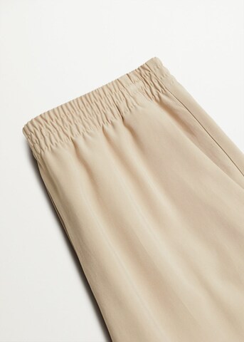 MANGO Wide leg Broek 'Kimo' in Beige